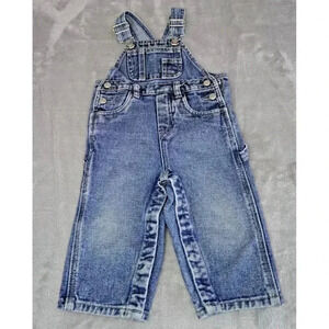 NAUTICA, 6-12 MONTHS 100% COTTON BLUE DENIM OVERALLS